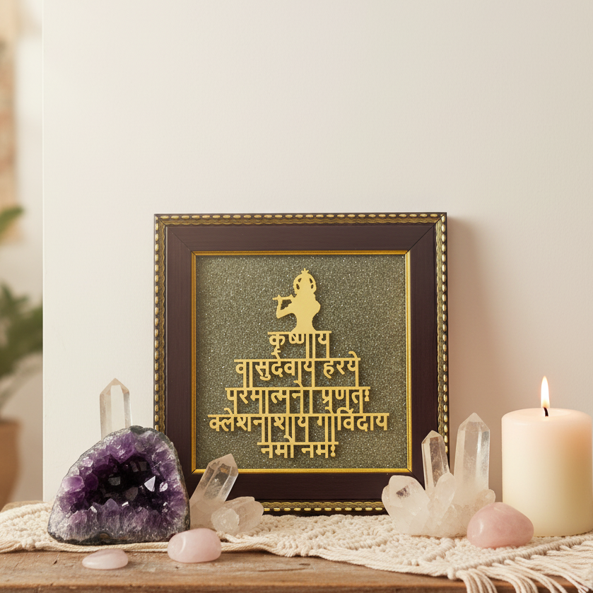 Pyrite frame Shree Yantra